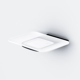 Стеклянная мыльница с настенным держателем Am.Pm Inspire 2.0 чёрный матовый A50A34222